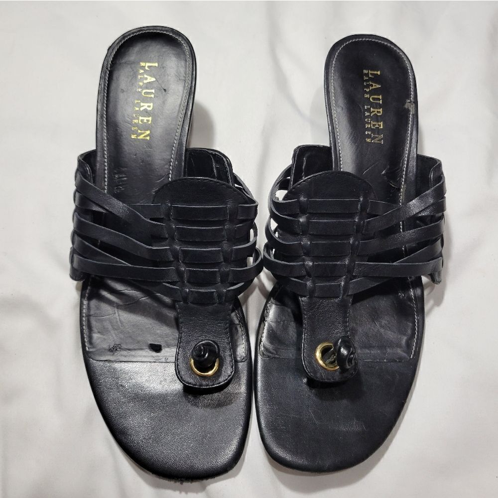 Lauren Ralph lauren black heeled sandals